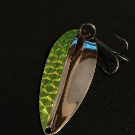 TODDCO Main liner UV (світиться в ультрафіолеті), нікель/зелений UV, 21 г, блесна коливалка (колебалка) #17843