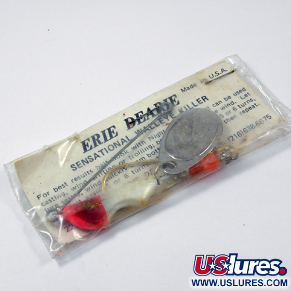  Erie Dearie Walleye Killer, червоний/білий, 14 г, блешня оберталка (вертушка) #2227