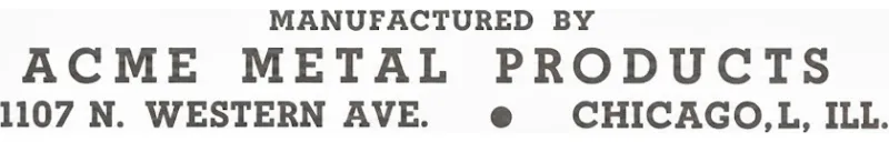 Acme Metal Products — історія чиказьких блешень-незачіпляйок