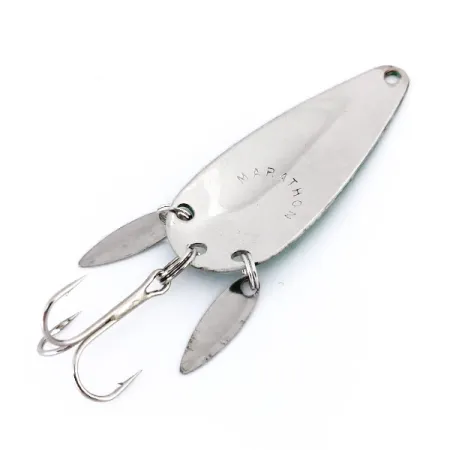 Marathon з пелюстками, нікель/зелений, 12 г, блесна коливалка (колебалка) #10006