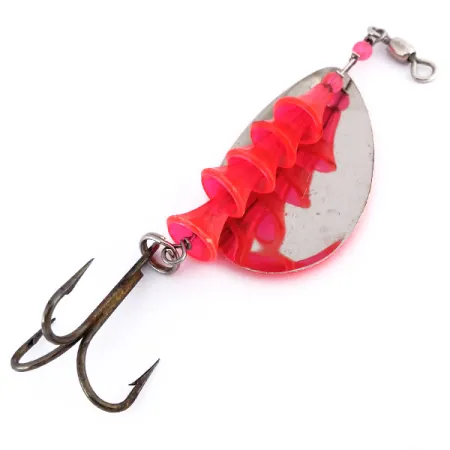 Luhr Jensen TEE Spoon 5 UV (світиться в ультрафіолеті), нікель/помаранчевий, 12 г, блешня оберталка (вертушка) #10011