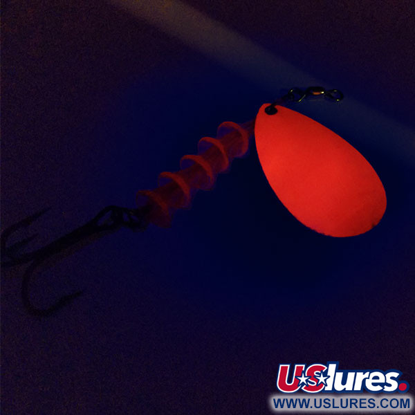 Luhr Jensen TEE Spoon 5 UV (світиться в ультрафіолеті), нікель/помаранчевий, 12 г, блешня оберталка (вертушка) #10011