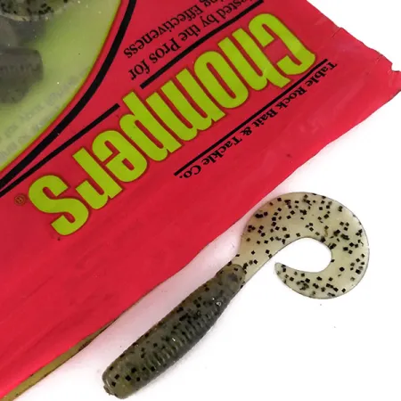 Chompers Single Tail Grub, 13 шт., Pepper, до рибалки #10067