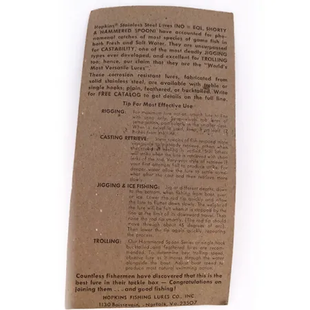 Hopkins Shorty 75, карбований нікель, 21 г, блесна коливалка (колебалка) #10069