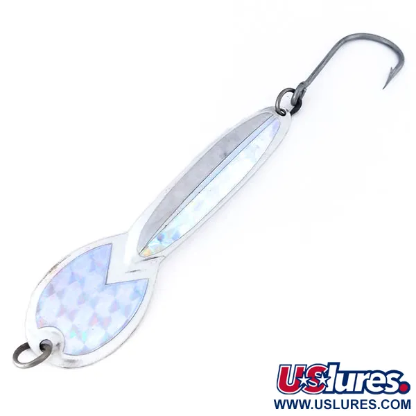 Luhr Jensen Loco Troll, нікель/білий, 14 г, блесна коливалка (колебалка) #10100