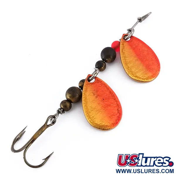 Thomas Double Spinn, золото/червоний, 5 г, блешня оберталка (вертушка) #10133