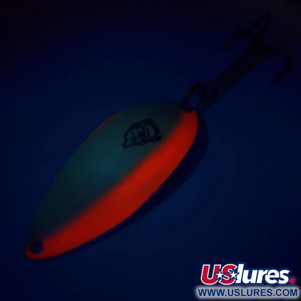 Eppinger Dardevle Devle-Dog UV (світиться в ультрафіолеті та в темряві), білий/помаранчевий/нікель, 18 г, блесна коливалка (колебалка) #10166