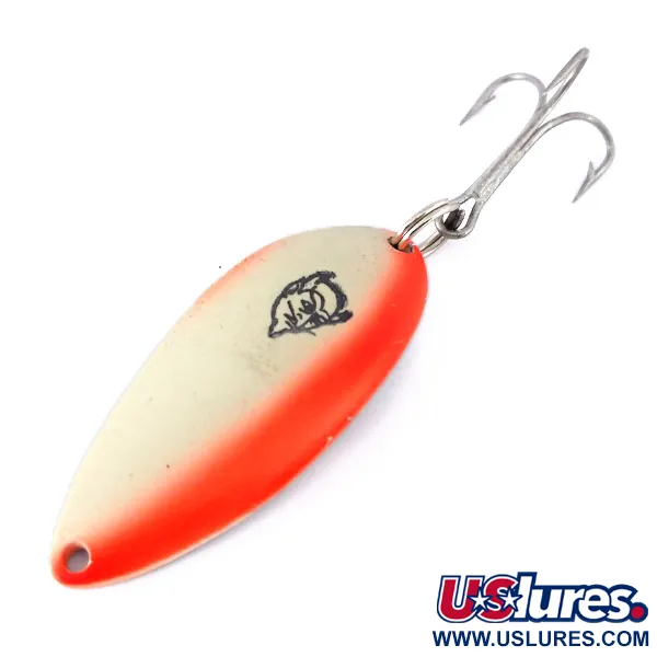 Eppinger Dardevle Devle-Dog UV (світиться в ультрафіолеті та в темряві), білий/помаранчевий/нікель, 18 г, блесна коливалка (колебалка) #10166