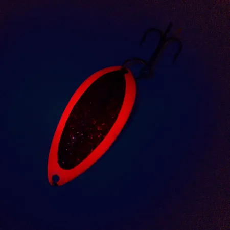 Eppinger Dardevle Devle-Dog 5400, неоновий червоний/нікель/червоний гліттер, 14 г, блесна коливалка (колебалка) #10211