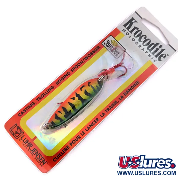Luhr Jensen Krocodile DIE #3 Holographic, Fire Tiger, 14 г, блесна коливалка (колебалка) #10251
