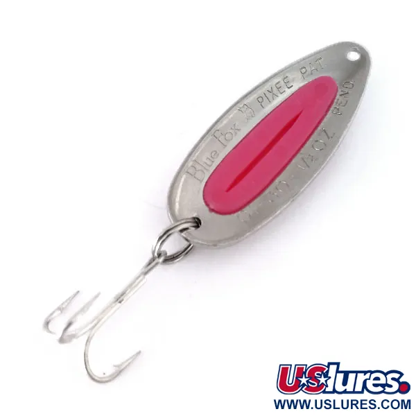  Blue Fox Pixee UV (світиться в ультрафіолеті), карбований нікель/рожевий, 14 г, блесна коливалка (колебалка) #10358
