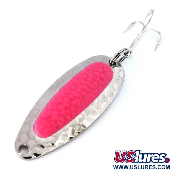  Blue Fox Pixee UV (світиться в ультрафіолеті), карбований нікель/рожевий, 14 г, блесна коливалка (колебалка) #10358