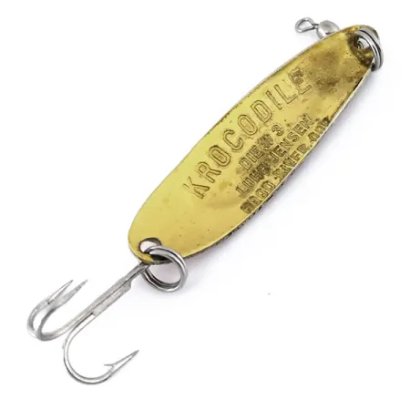 Luhr Jensen Krocodile DIE #3, жовтий/червоний/латунь, 10 г, блесна коливалка (колебалка) #10410