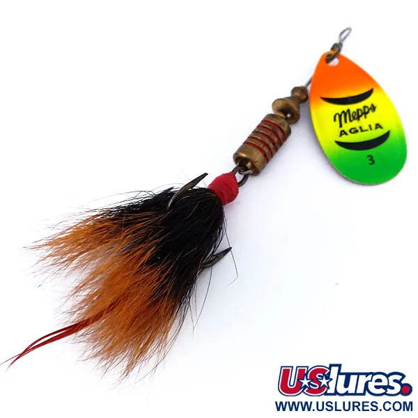 Mepps Aglia 3 dressed (з хвосту білки) Fluo UV (світиться в ультрафіолеті)