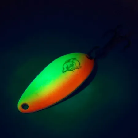 Eppinger Dardevle Devle-Dog 5200 UV (світиться в ультрафіолеті), жовтий/помаранчевий/нікель, 7 г, блесна коливалка (колебалка) #10450