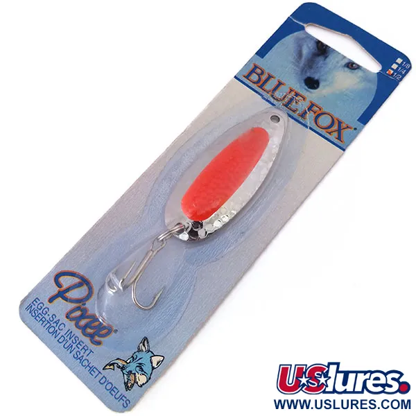  Blue Fox Pixee UV (світиться в ультрафіолеті), карбований нікель/рожевий, 14 г, блесна коливалка (колебалка) #10492