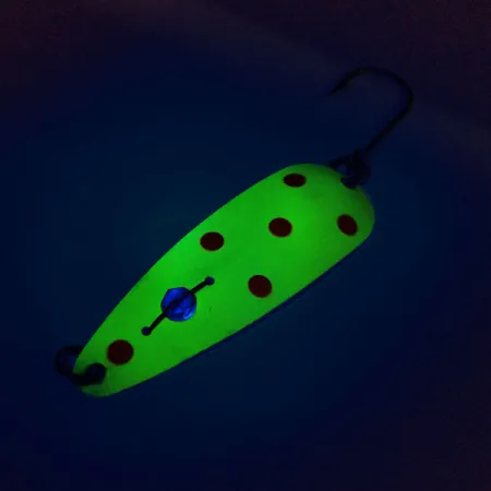 Eppinger Red Eye Evil Eye UV (світиться в ультрафіолеті), жовтий/червоний/білий/синє око, 6 г, блесна коливалка (колебалка) #10496