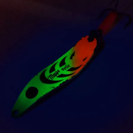 Mepps Syclops 2 UV (світиться в ультрафіолеті), Fire Tiger, 17 г, блесна коливалка (колебалка) #10538