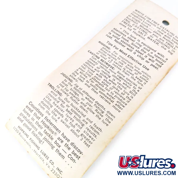  Hopkins No=Eql, пількер, карбований нікель, 14 г, блесна коливалка (колебалка) #10577