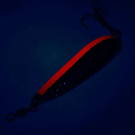 Luhr Jensen Krocodile DIE #4, карбований нікель/помаранчевий, 14 г, блесна коливалка (колебалка) #10625