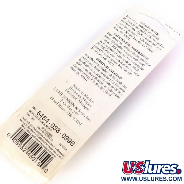  P.J.POP Luhr Jensen дерево, ручна робота, срібло/чорний, 17 г, воблер #10658