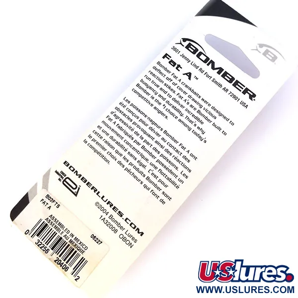  Bomber Fat A, B03FTS, 2 г, воблер #10665