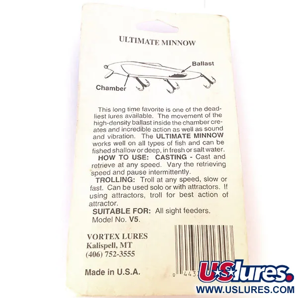 Vortex Lures Ultimate Minnow, Fire Tiger, воблер #10666