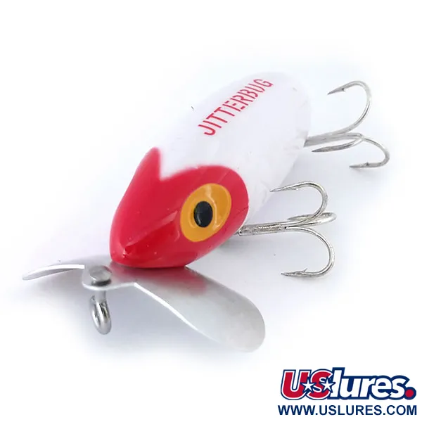  Fred Arbogast Jitterbug, червоний/білий, 10 г, воблер #10688