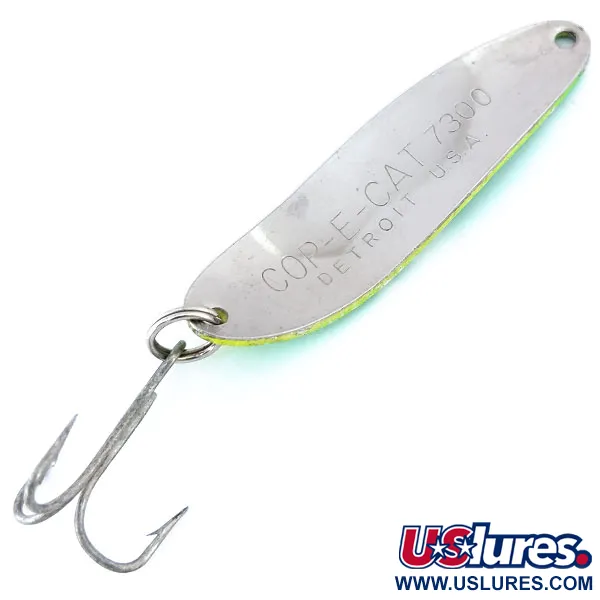 Eppinger Dardevle Cop-E-Cat 7300 UV (світиться в ультрафіолеті), жовтий/зелений/нікель, 10 г, блесна коливалка (колебалка) #10736