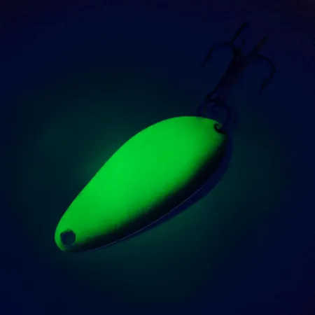 Little Cleo Seneca UV (світиться в ультрафіолеті), Жовтий/зелений/хром, 7 г, блесна коливалка (колебалка) #15833