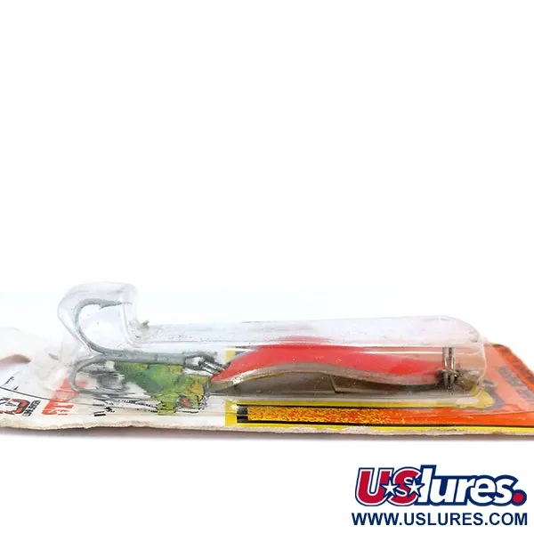 Luhr Jensen Lil' Kroc (Krocodile Stubby) UV (світиться в ультрафіолеті), нікель/червоний, 18 г, блесна коливалка (колебалка) #10793