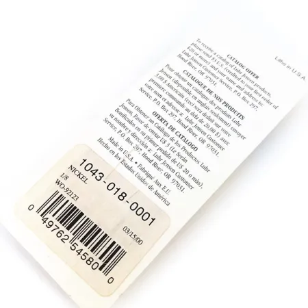 Luhr Jensen Lil Minno, нікель, 4 г, блесна коливалка (колебалка) #10797