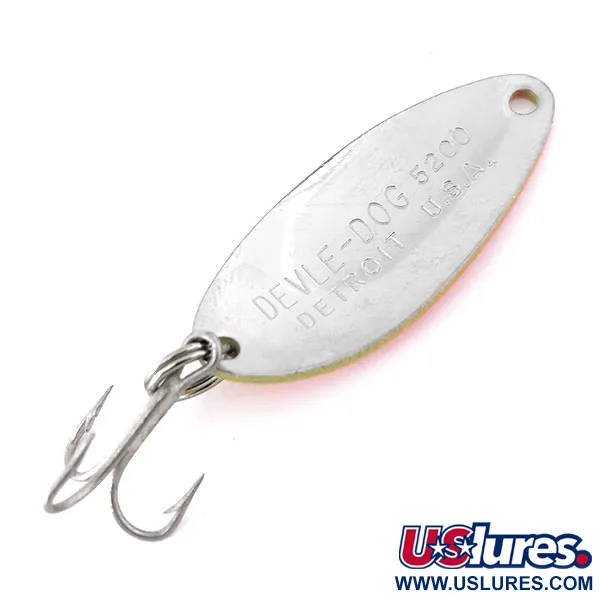 Eppinger Dardevle Devle-Dog 5200 UV (світиться в ультрафіолеті), жовтий/червоний/нікель, 7 г, блесна коливалка (колебалка) #10819