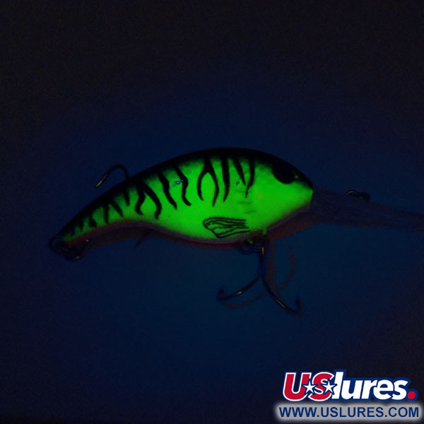 Bass Pro Shops XPS Lazer Eye Deep Diver UV (світиться в ультрафіолеті), Fire Tiger, 12 г, воблер #10828