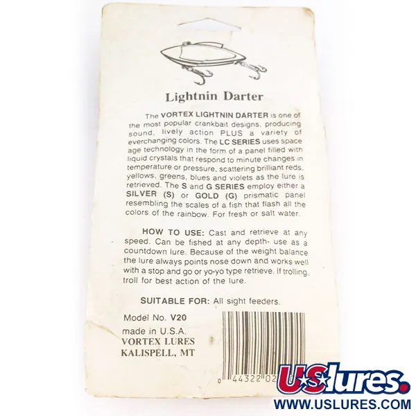 Vortex Lures Lightnin Darter (світиться в темряві), 14 г, воблер #10840