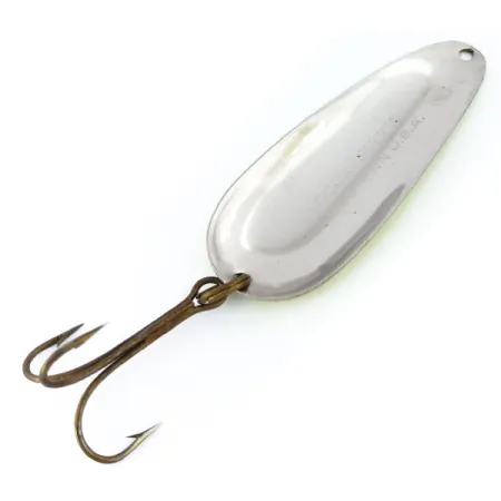 Nebco Aqua Spoon UV (світиться в ультрафіолеті), жовтий/червоний/нікель, 17 г, блесна коливалка (колебалка) #10859