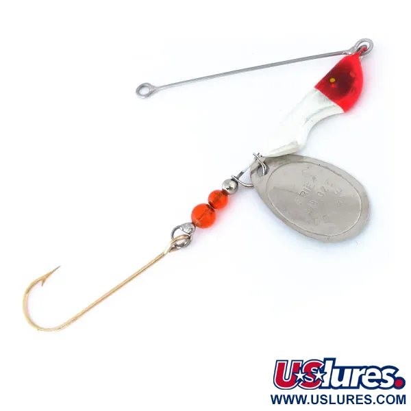  Erie Dearie Walleye Killer, нікель/червоний/білий, 14 г, блешня оберталка (вертушка) #10872