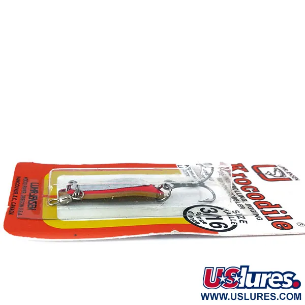 Luhr Jensen Krocodile UV (світиться в ультрафіолеті), Fire/silver, 7 г, блесна коливалка (колебалка) #10977