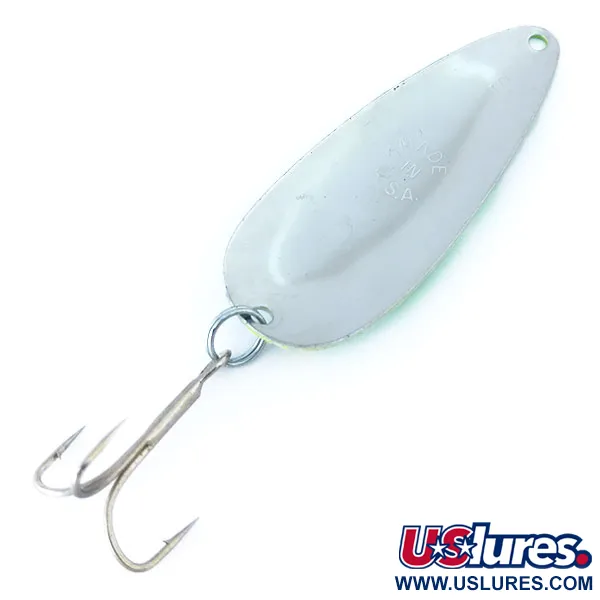 Worth Chippewa Steel Spoon UV (світиться в ультрафіолеті), жовтий/зелений/нікель, 14 г, блесна коливалка (колебалка) #10985