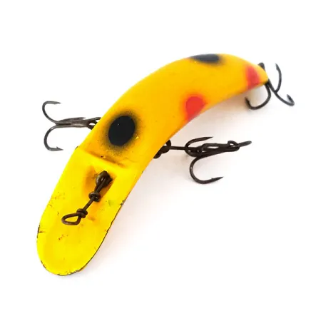 Yakima Bait FlatFish X5, жовтий/червоний/чорний, 7 г, воблер #10995