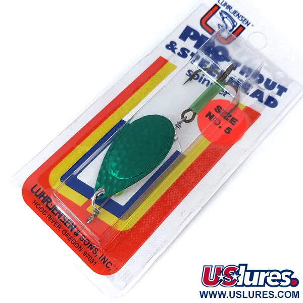  Luhr Jensen Pro Trout 5, зелений металік, 11 г, блешня оберталка (вертушка) #11010