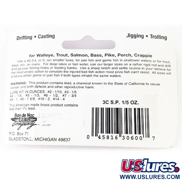  Bay de Noc Swedish Pimple 3, Гладка мідь, 6 г, блесна коливалка (колебалка) #11014