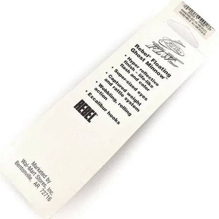 Rebel Floating Ghost Minnow тройники Excallibur, Ghost , 7 г, воблер #11155