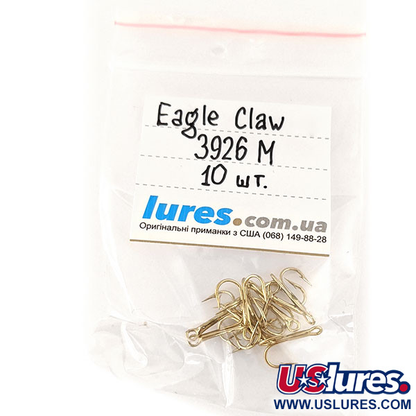  Тройник Eagle Claw #10 3926 M, золото, , до рибалки #12304