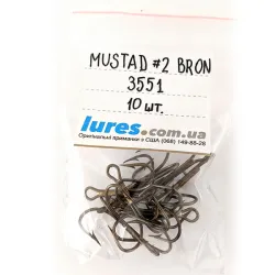 Тройник Mustad #2 Bronze 3551