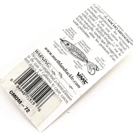 Northland Macho Minnow, пількер, райдужний зелений, 14 г, блесна коливалка (колебалка) #11291