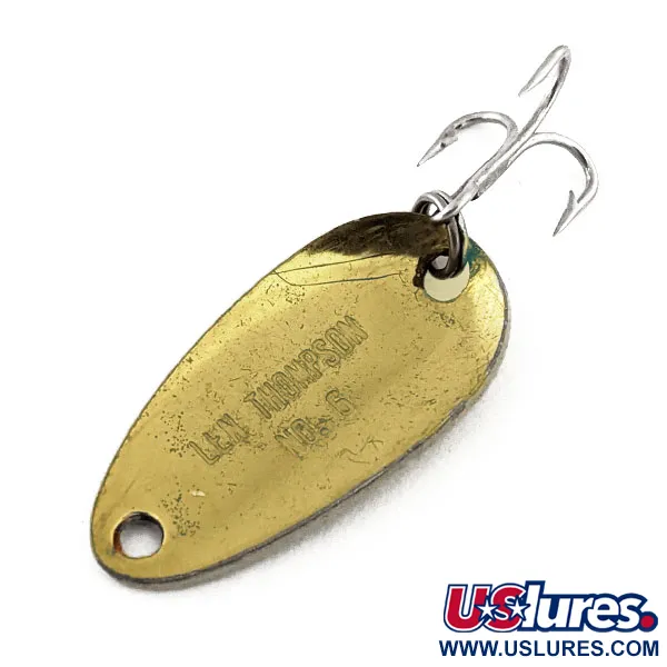  Len Thompson #6, чорний/жовтий/латунь, 3,5 г, блесна коливалка (колебалка) #11313