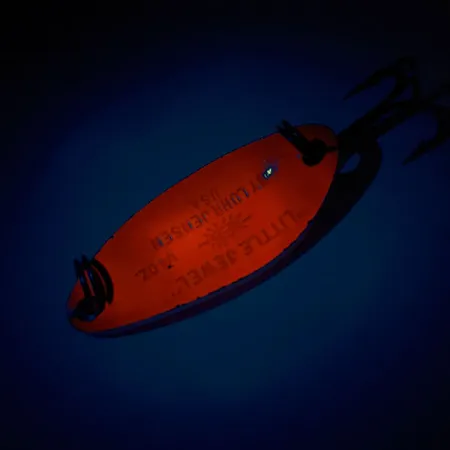 Luhr Jensen Little Jewel UV (світиться в ультрафіолеті), червоний/райдужна голограма, 9 г, блесна коливалка (колебалка) #11316