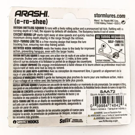 Storm Arashi Rattling Square 5, Bluegill, 18 г, воблер #11332