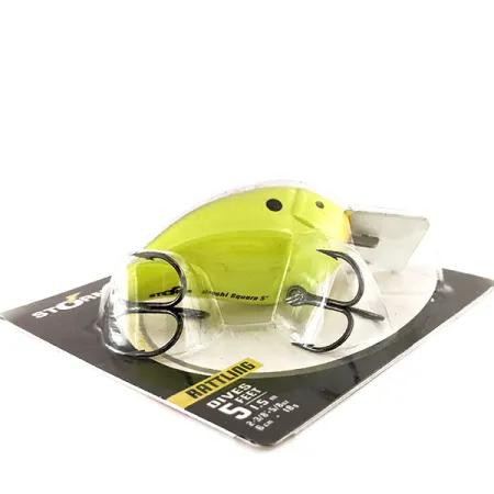 Storm Arashi Rattling Square 5, Black Chartreuse Shad, 18 г, воблер #11335